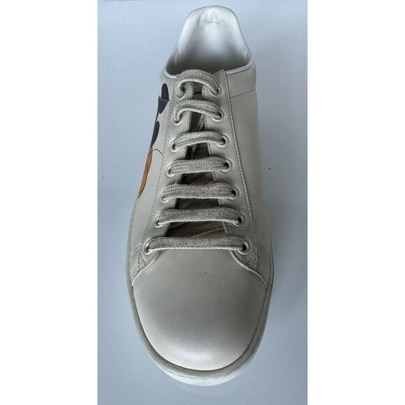 Gucci Men's Mickey Mouse Ivory Soft Leather Sneakers 8.5 US (41.5 Eu) 606110 NWT - Picture 4 of 13